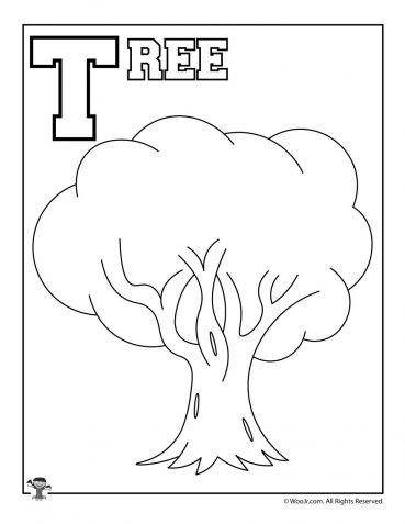 T is for tree coloring page woo jr kids activities childrens publishing tree coloring page alphabet coloring pages kindergarten worksheets