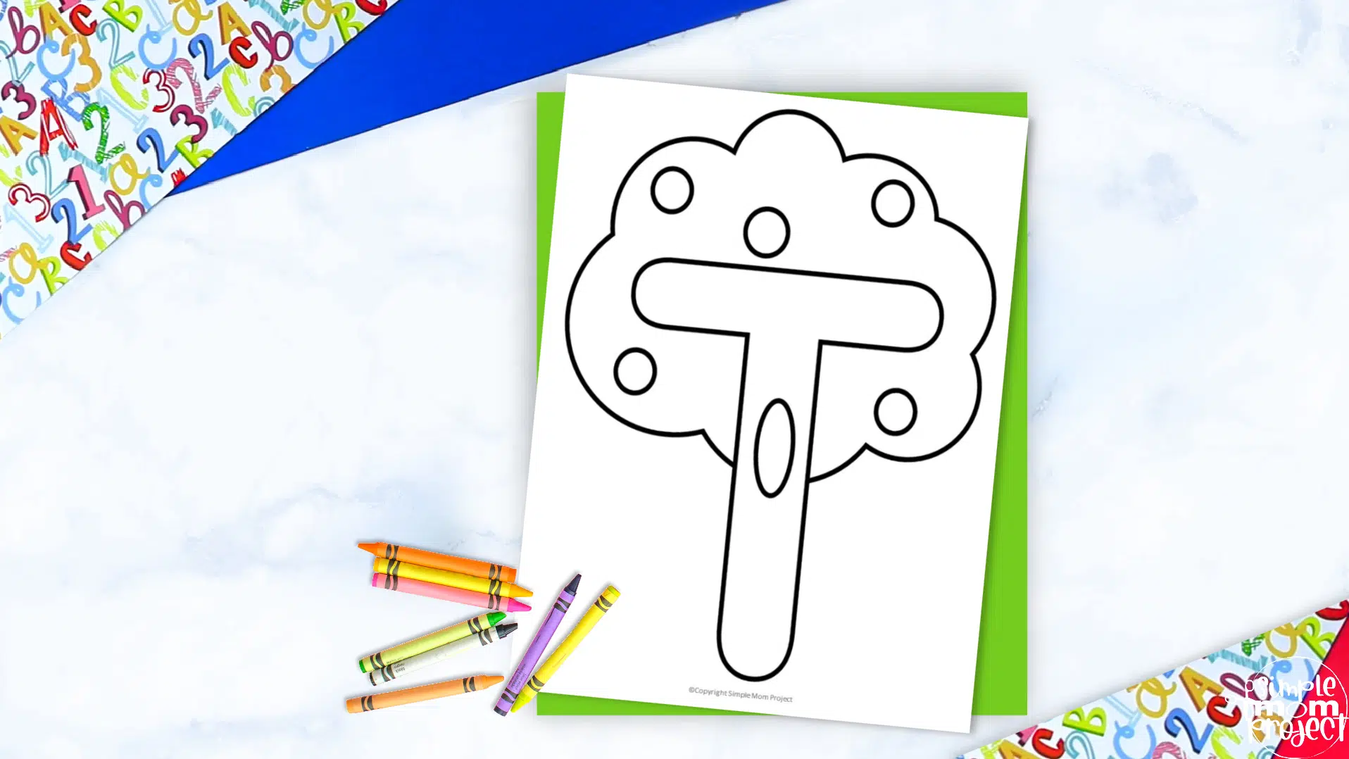 Free printable letter t coloring page â simple mom project