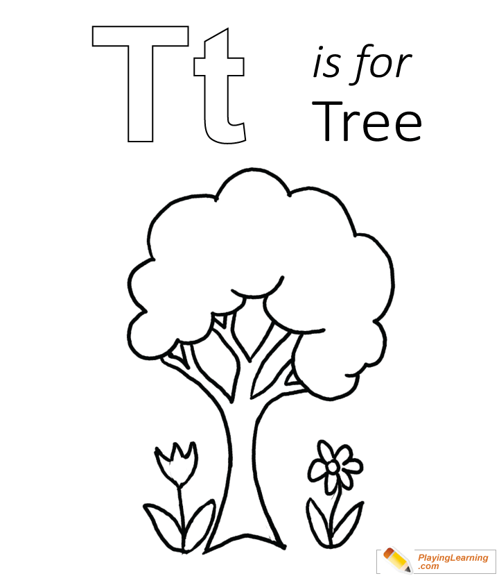 T is for tree coloring page free t is for tree coloring page