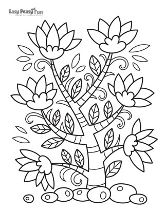 Flower coloring pages