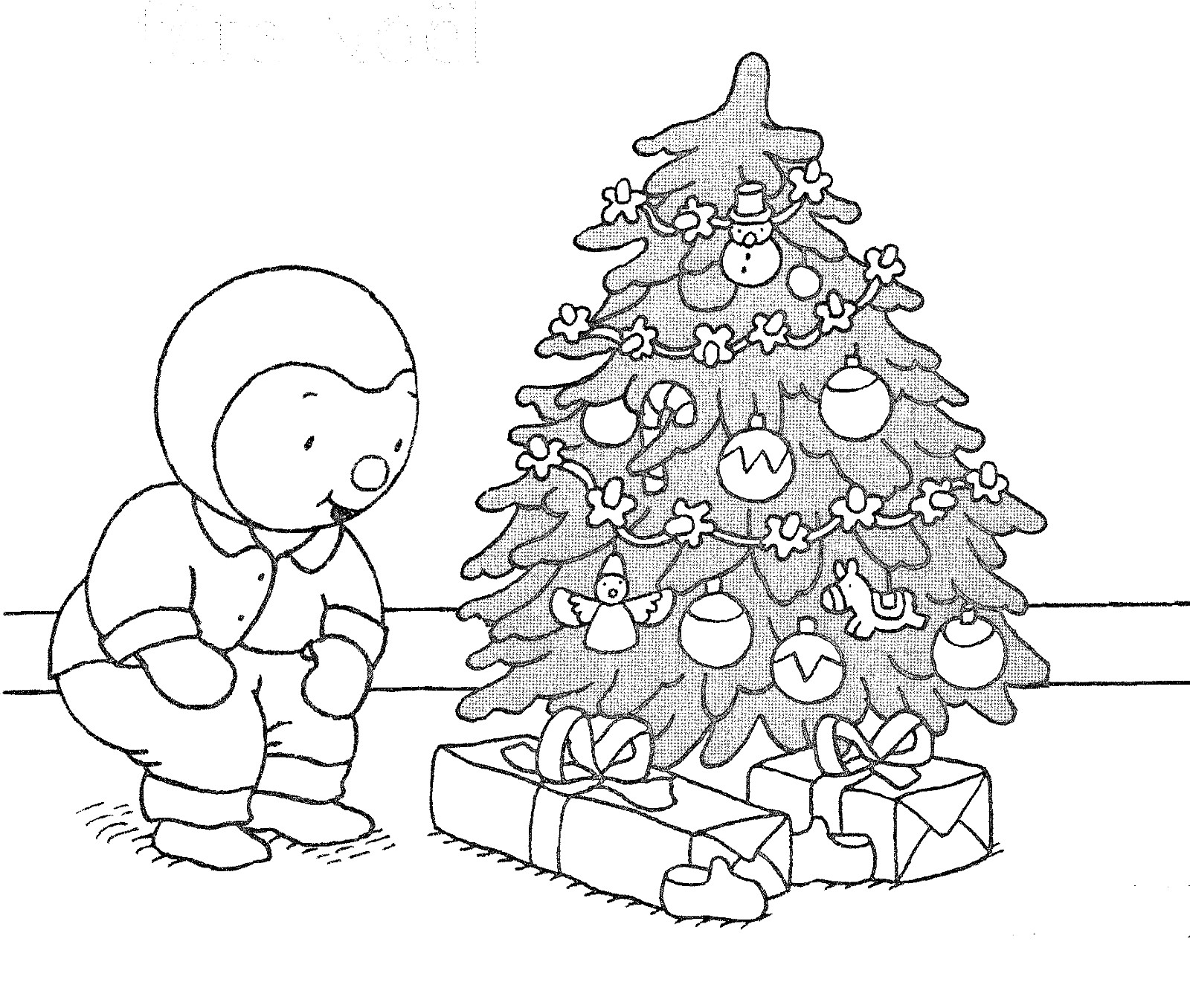 Christmas tree coloring pages to print