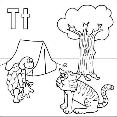 Letter t coloring page tortoise tiger teddy tent tree color it in online or print at httpâ coloring pages bear coloring pages teddy bear coloring pages