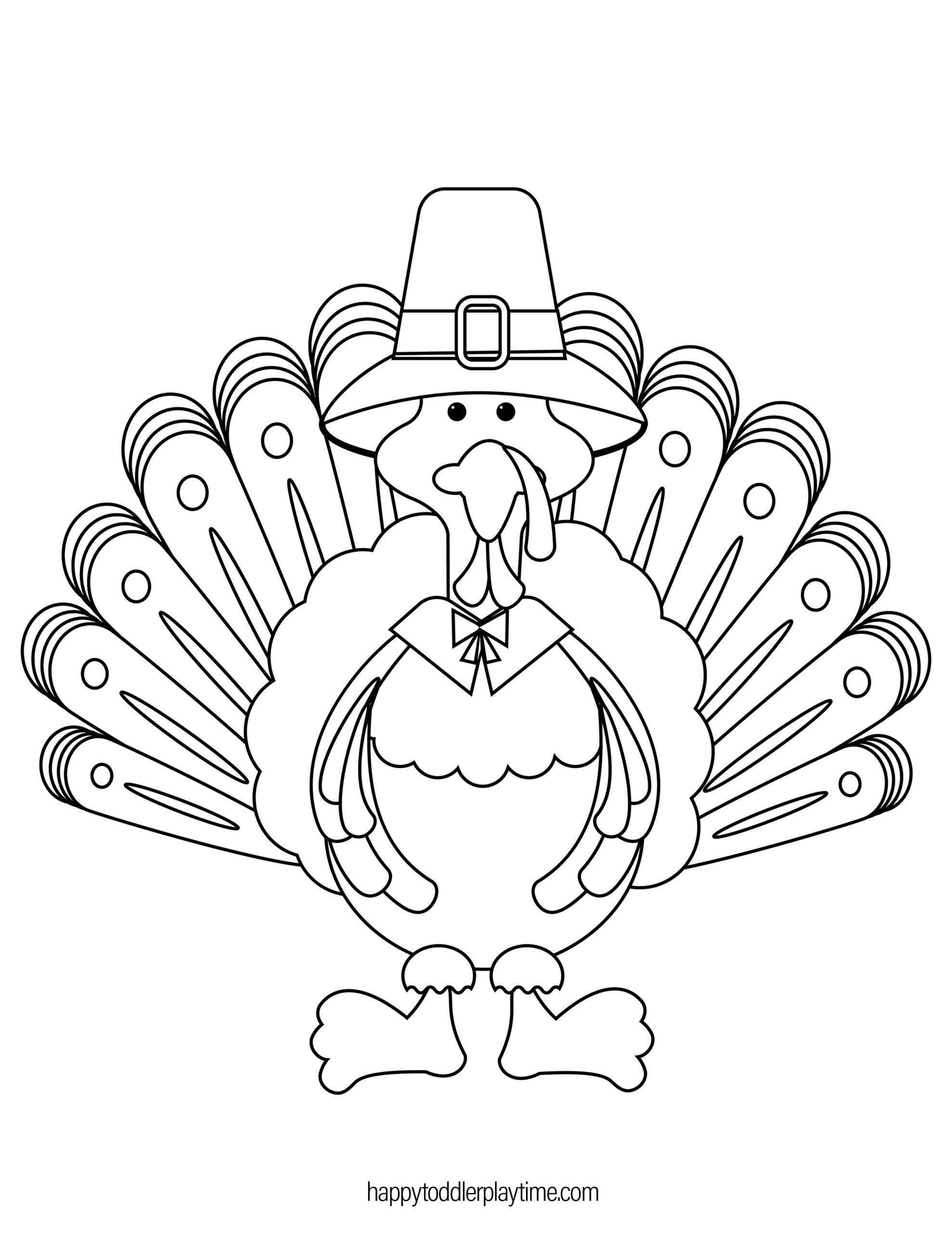 Free printable turkey coloring pages for kids