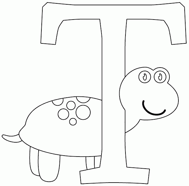 T is for turtle page