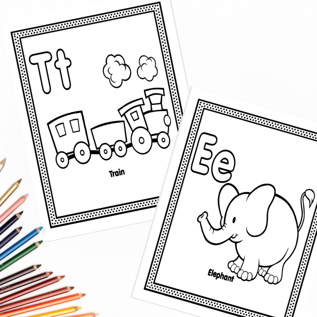 The alphabet coloring pages
