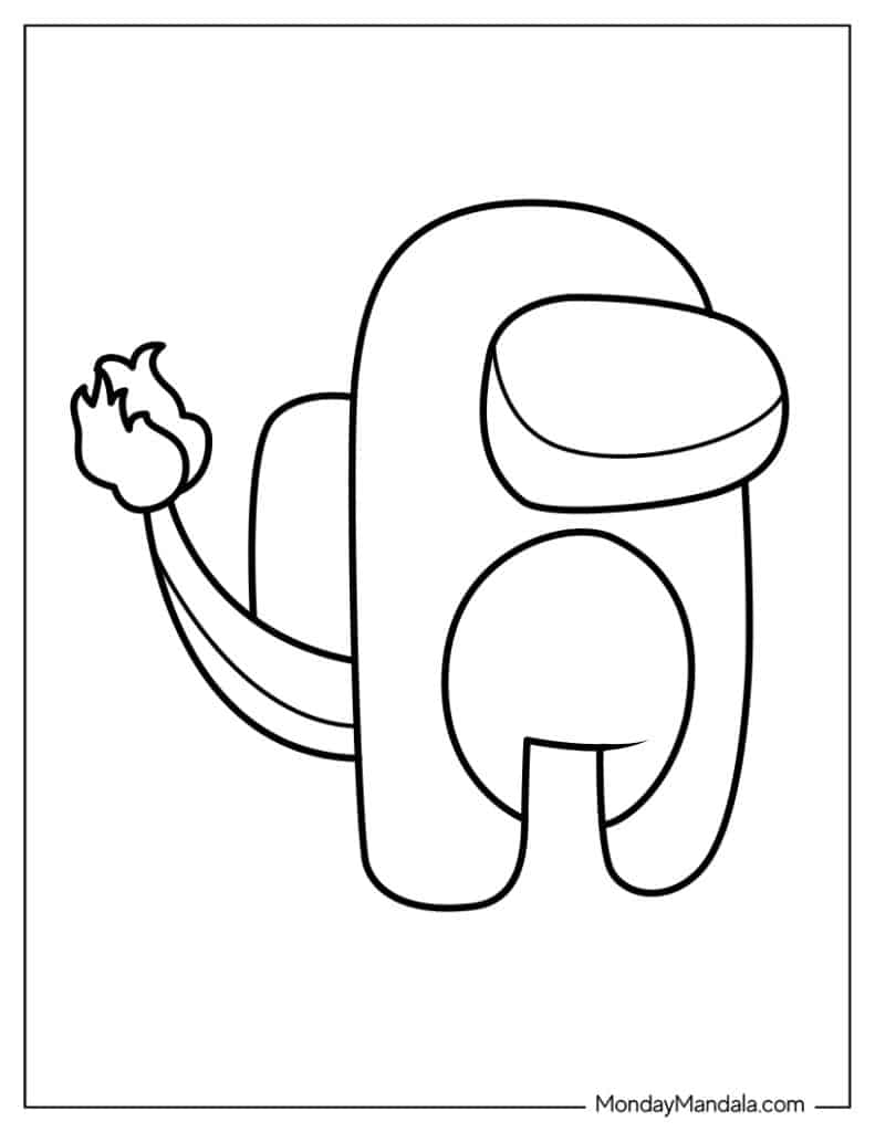 Among us coloring pages free pdf printables