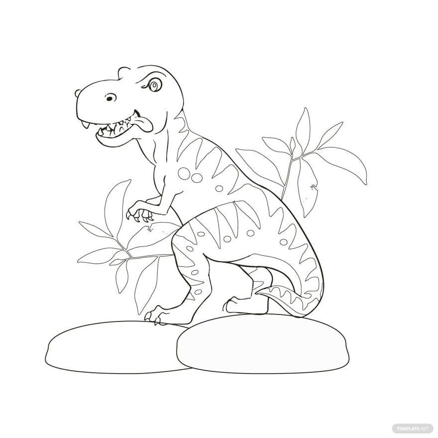 Free dinosaur coloring page for kids