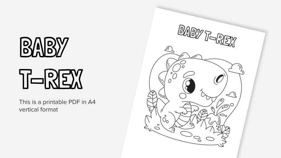 Printable coloring worksheets with dinosaurs in pdf format