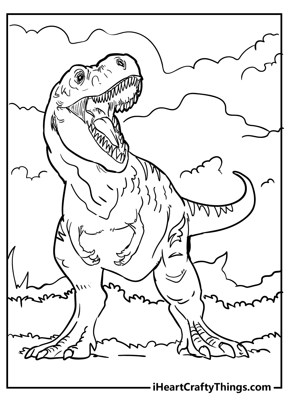 Tyrannosaurus coloring pages free printables