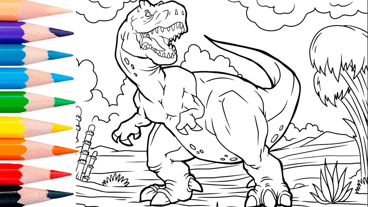 Tyrannosaurus rex coloring pages