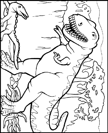 Tyrannosaurus rex coloring page