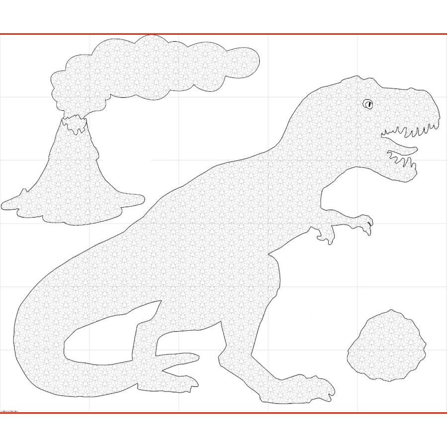 T rex coloring pages poster