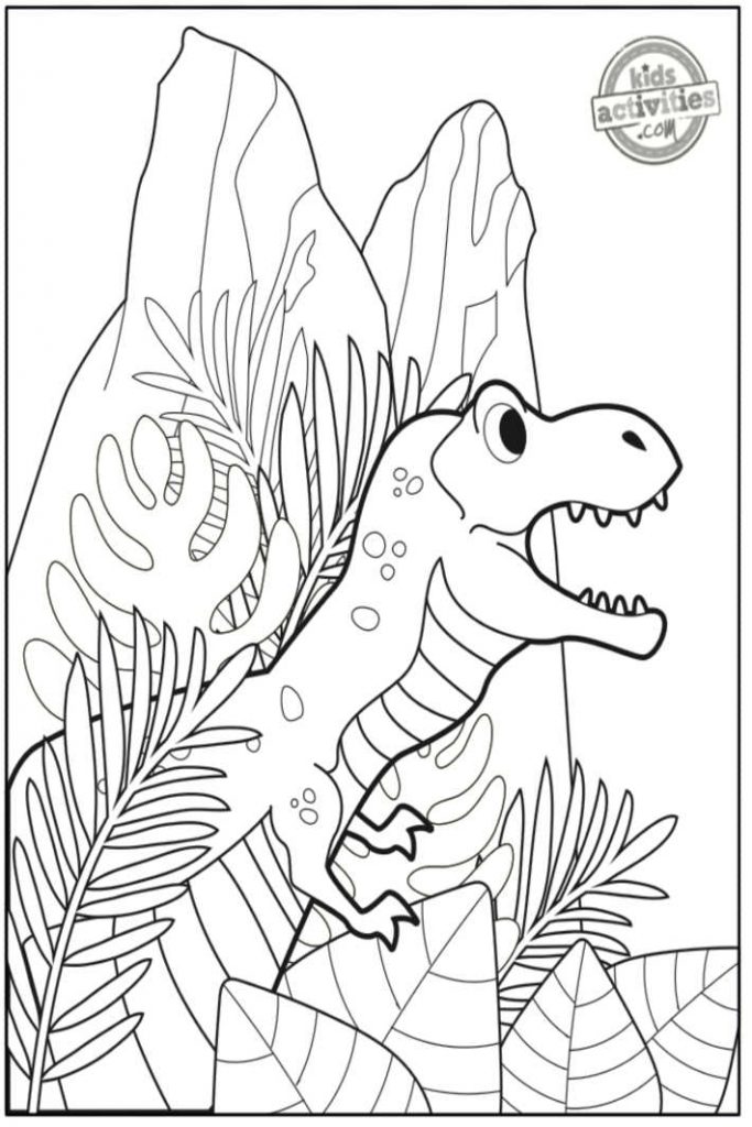 T rex coloring pages kids can print color kids activities blog