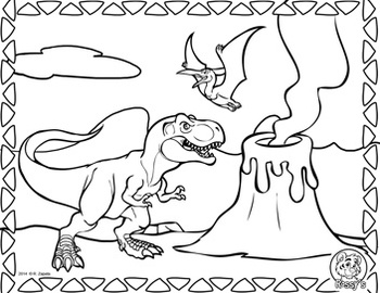 Dinosaurs coloring page