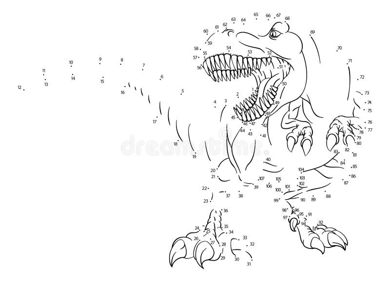 Dinosaur connect dots stock illustrations â dinosaur connect dots stock illustrations vectors clipart