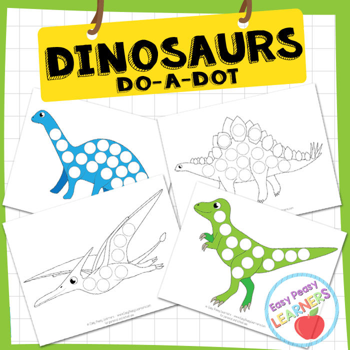 Free dinosaurs do a dot printables