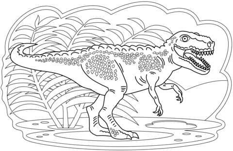 Tyrannosaurus coloring page free printable coloring pages