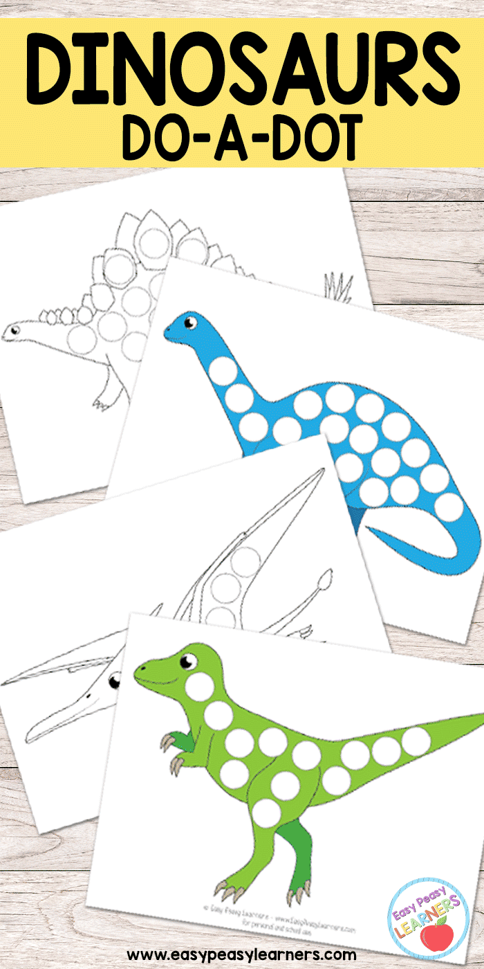 Free dinosaurs do a dot printables