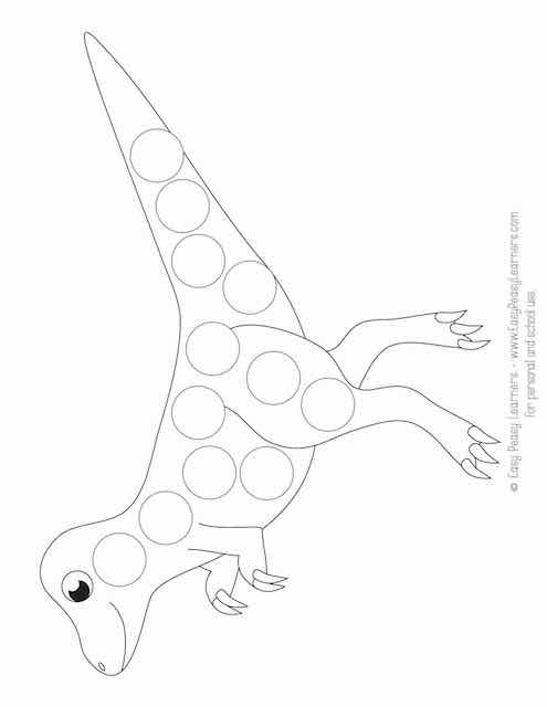 Free dinosaurs do a dot printables