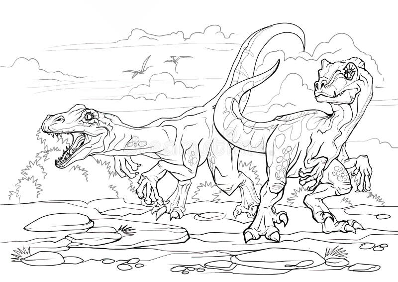 Dinosaur coloring stock illustrations â dinosaur coloring stock illustrations vectors clipart