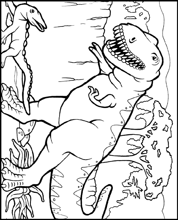 Tyrannosaurus rex coloring page