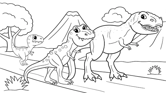 Tyrannosaurus coloring pages for kids free pdfs