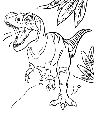 Free tyrannosaurus rex coloring page