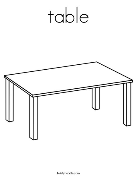 Table coloring page