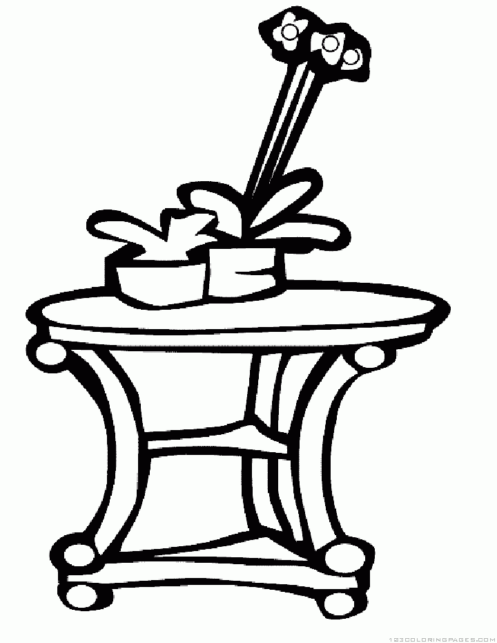 Table coloring pages