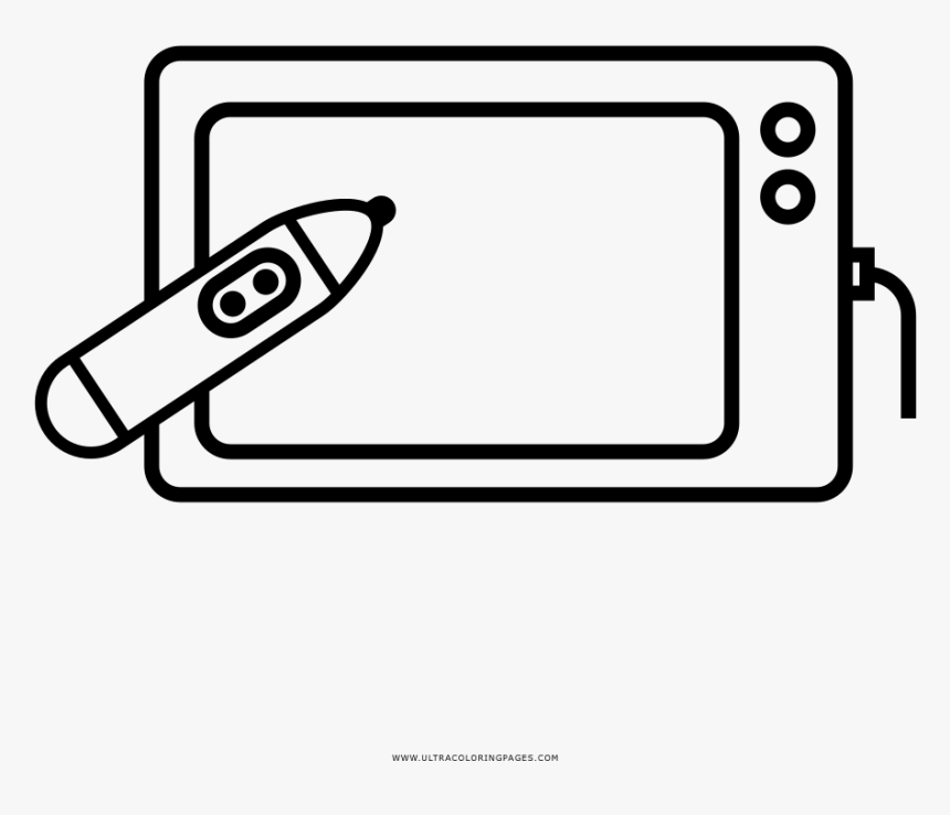 Drawing tablet coloring page