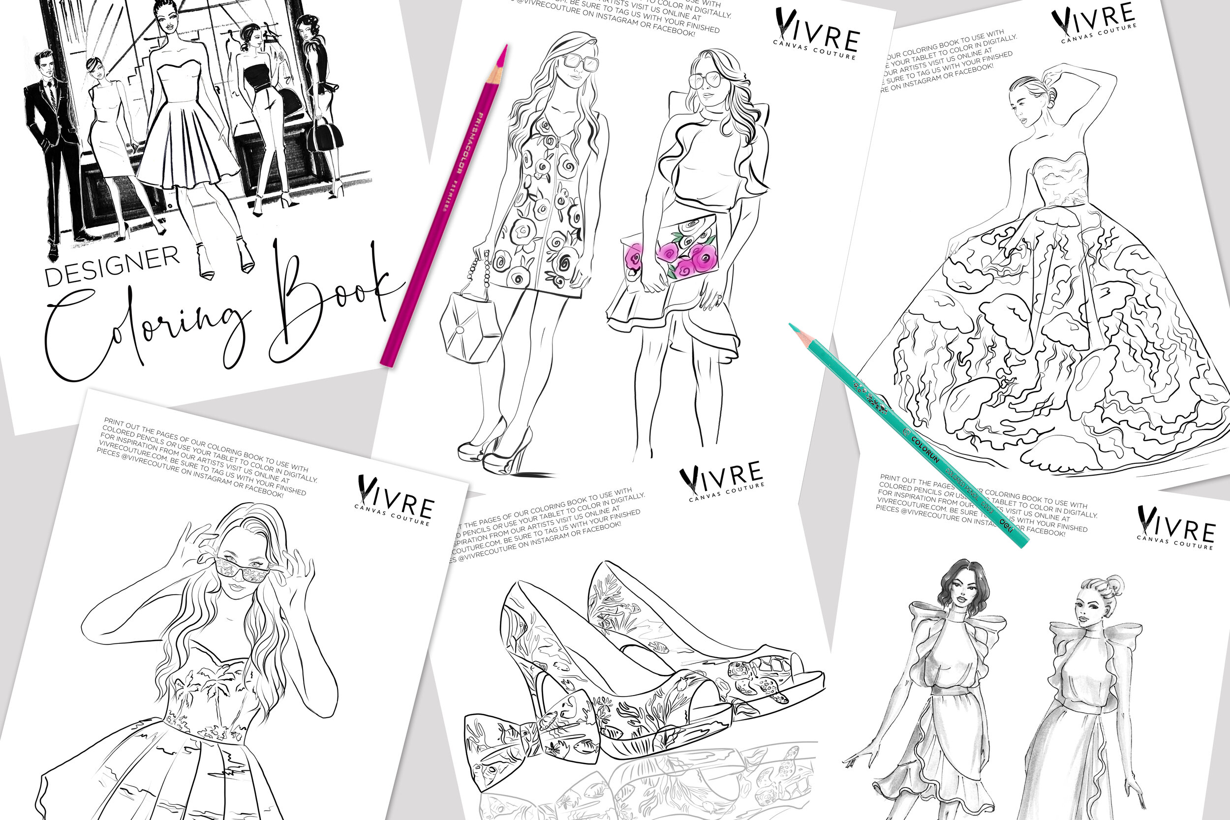 Full coloring book â vivre canvas couture