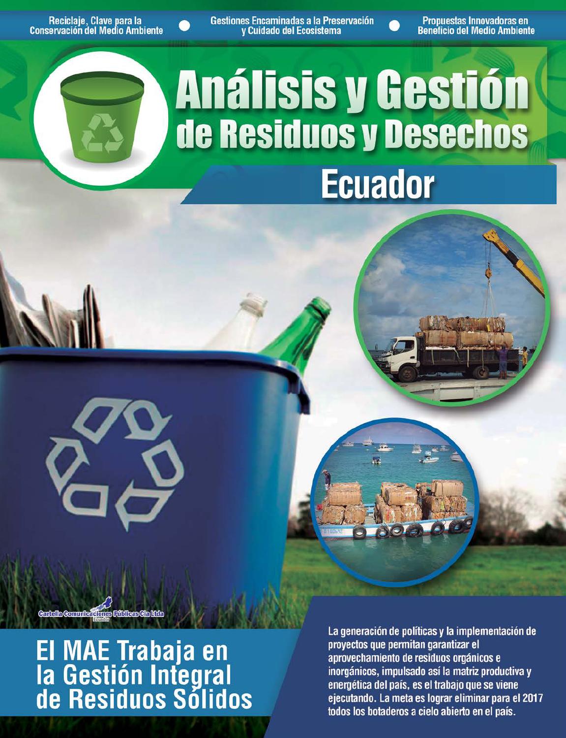 Anãlisis y gestiãn de residuos y desechos ecuador by cartella unicaciones publicas