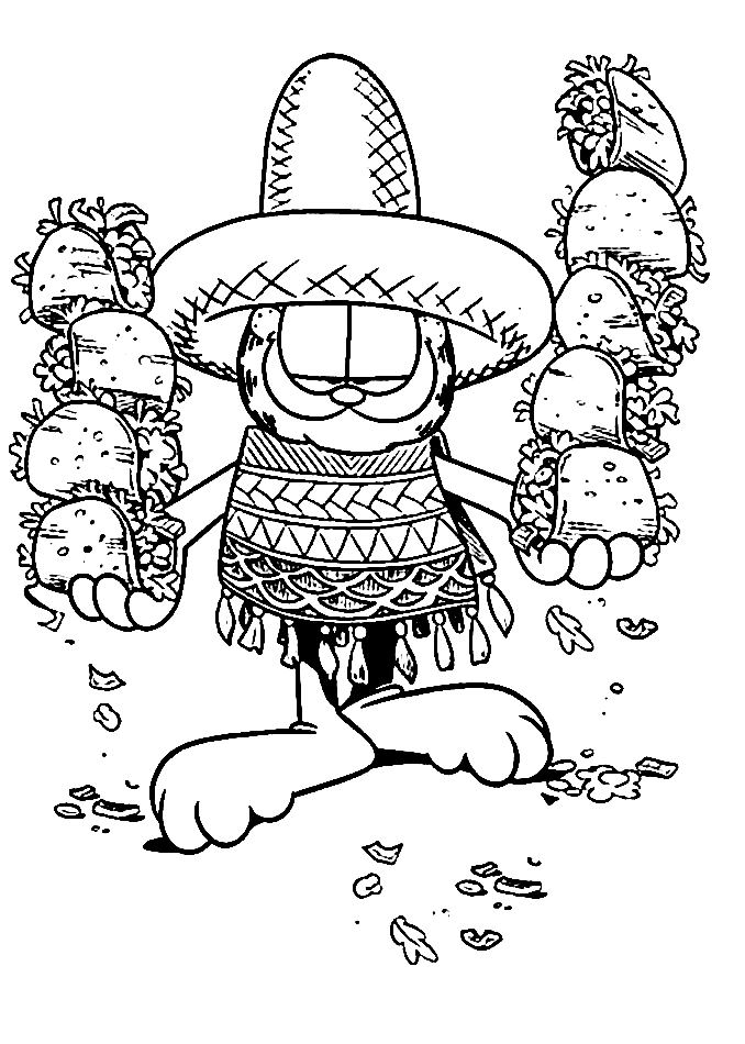 Mexican food coloring pages