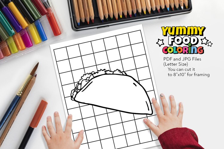 Taco coloring page