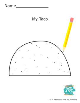 Taco coloring page tpt