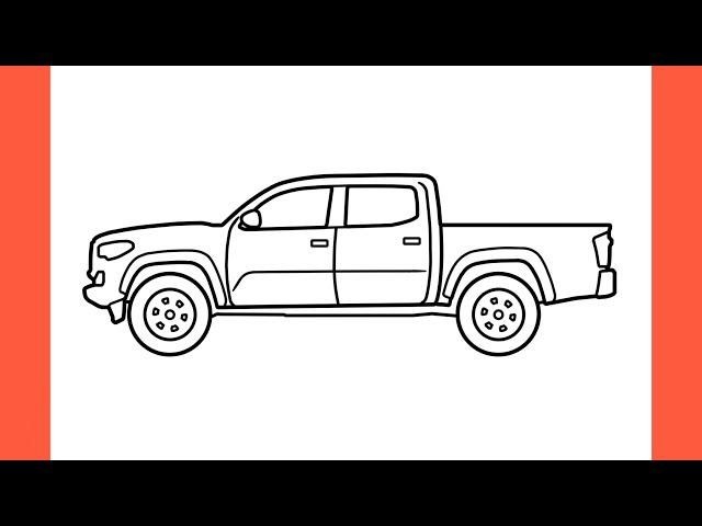 How to draw a toyota tacoa easy drawing toyota tacoa off