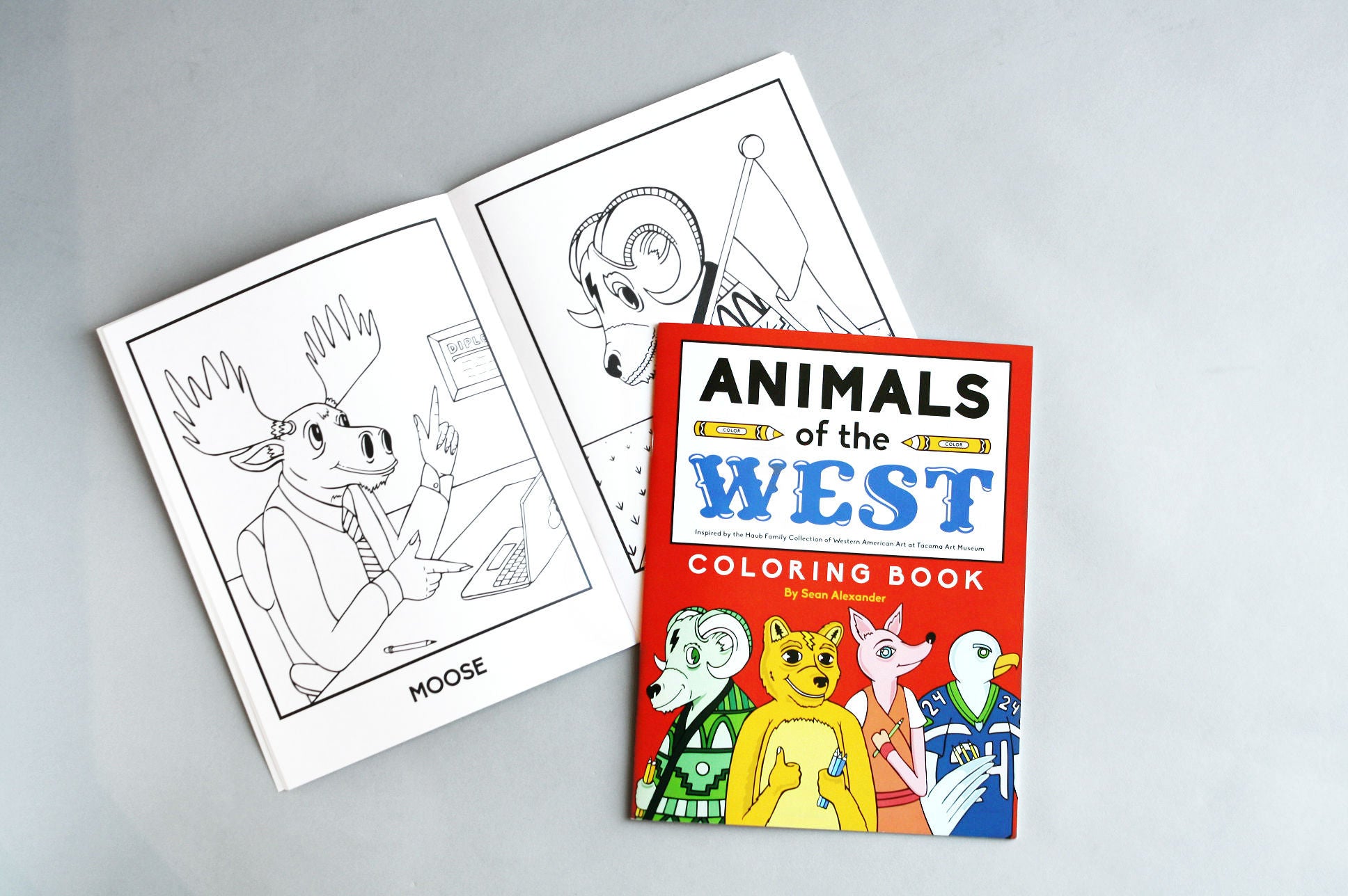 Animals of the west coloring book â tacoma art museum store