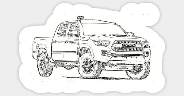 Taa trd pro sketch magnet taa trd trd toyota taa trd