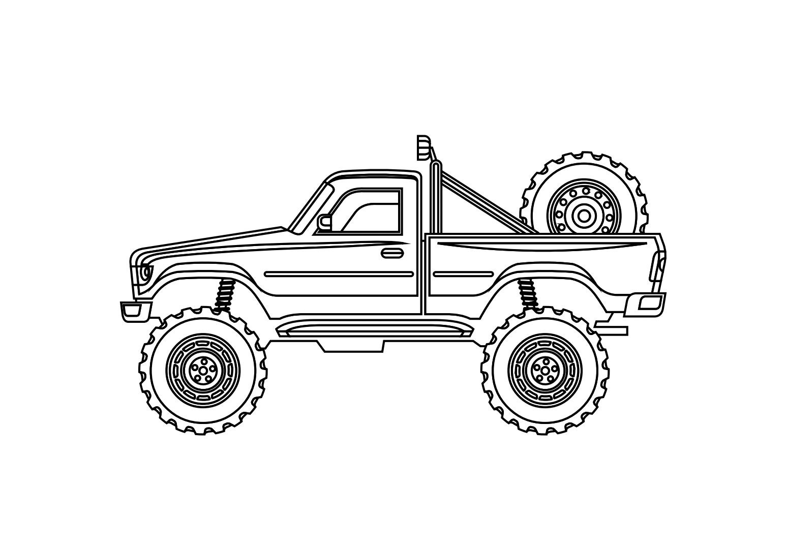 Childrens monster truck coloring pages