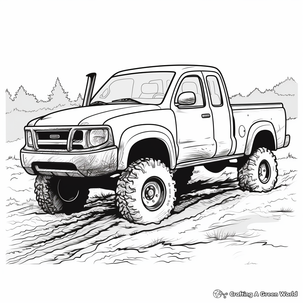 Pickup truck coloring pages