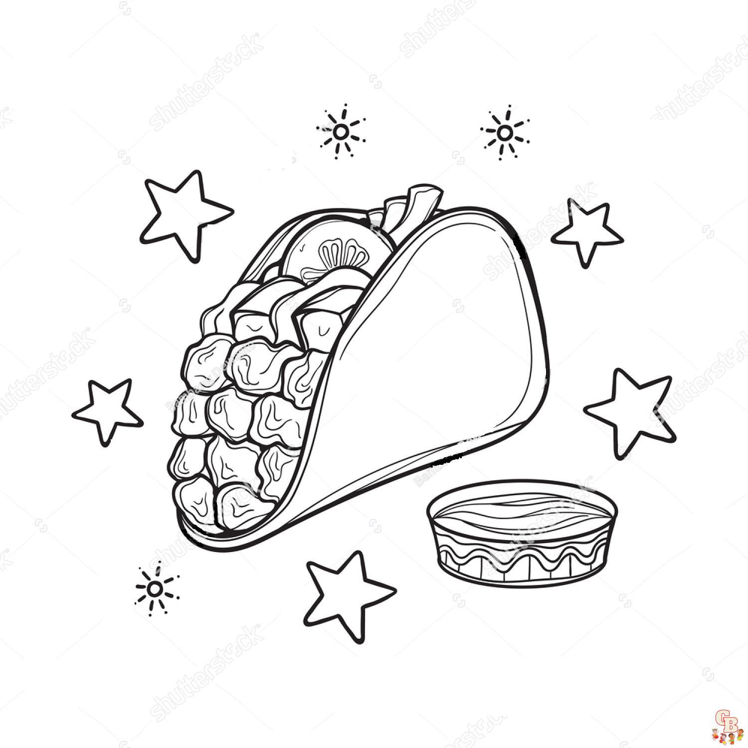 Taco coloring pages