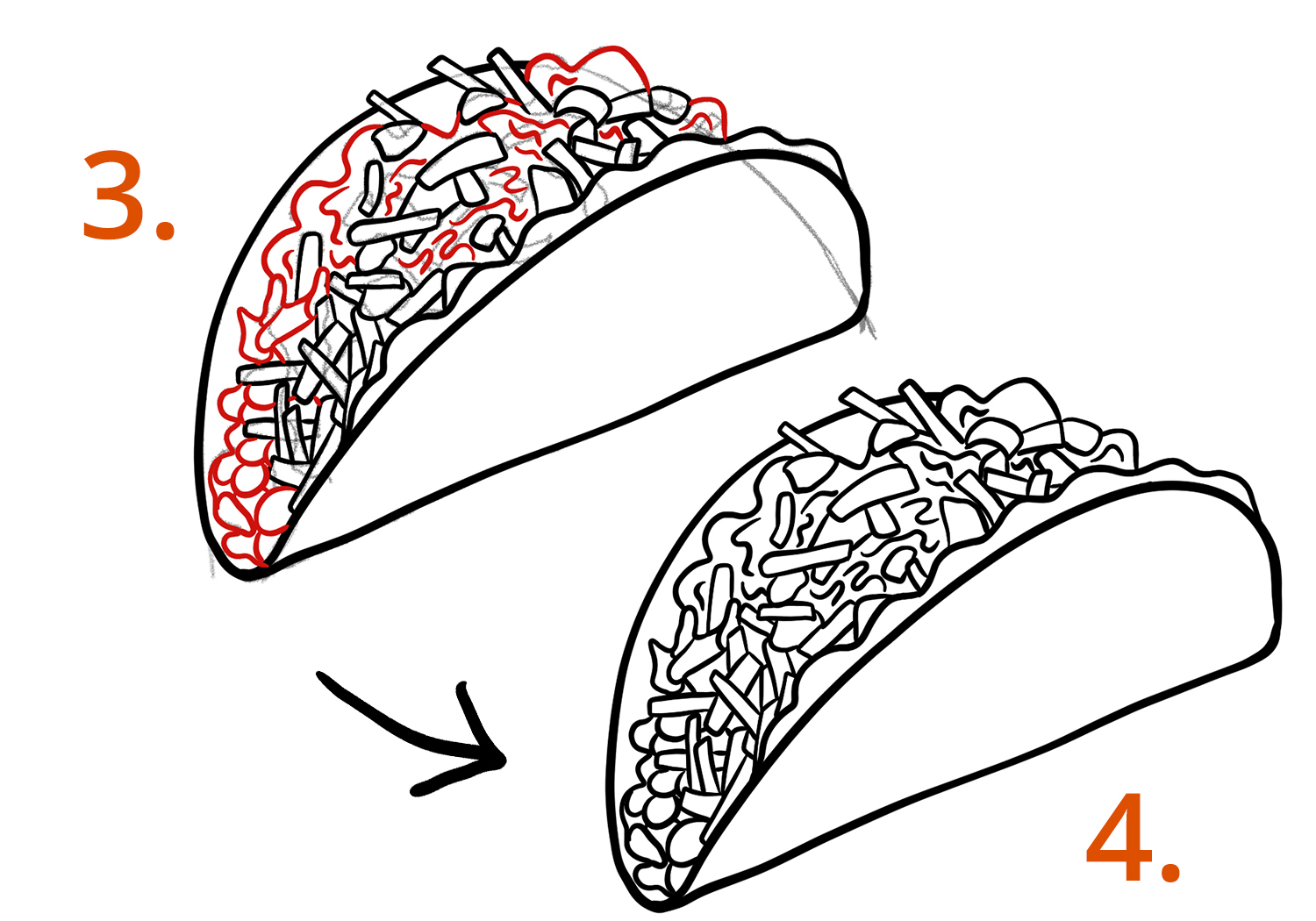 How to draw a taco design school