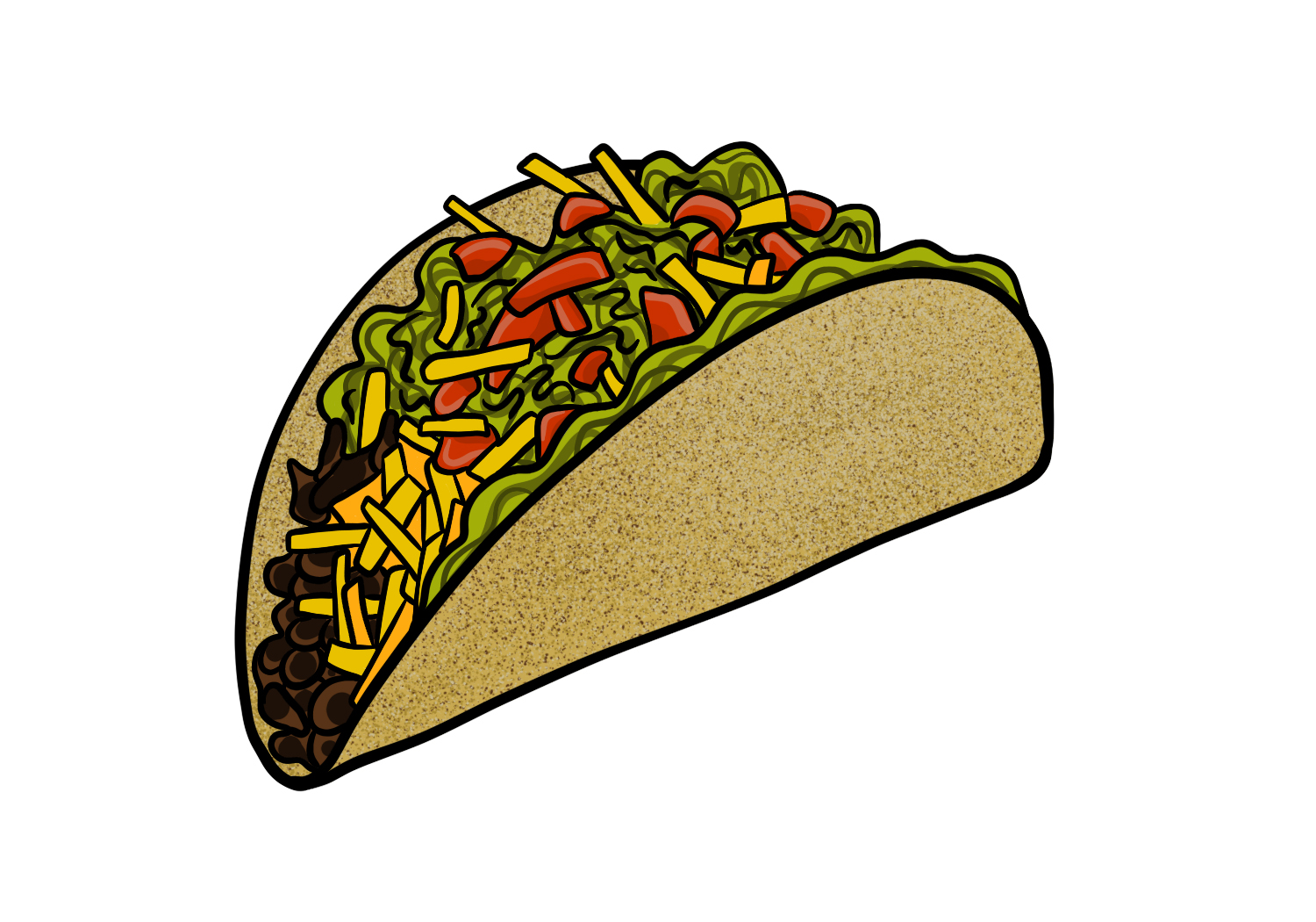 How to draw a taco design school