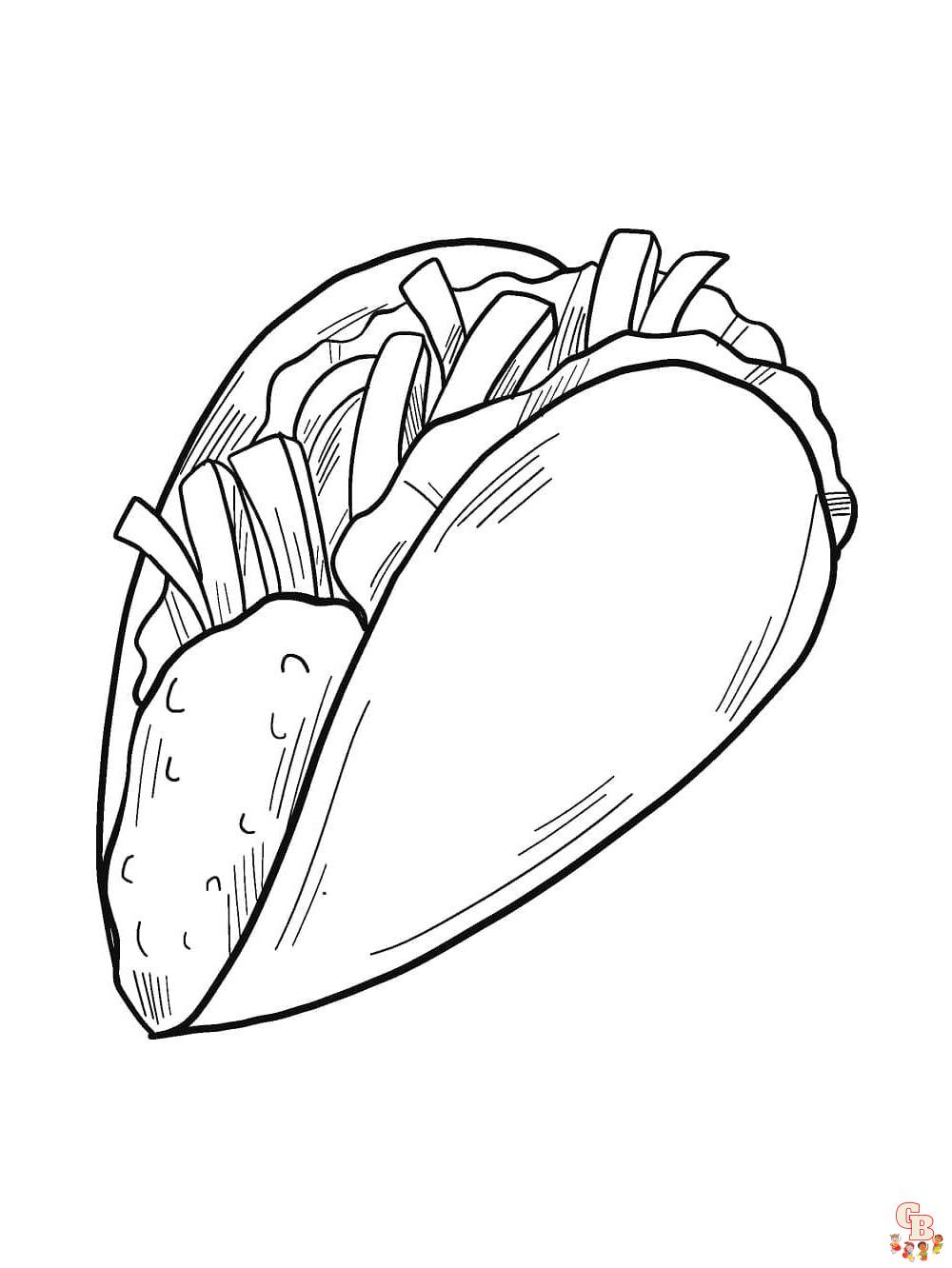 Taco coloring pages