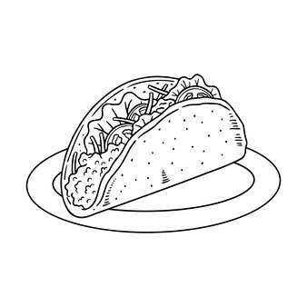 Taco coloring page images