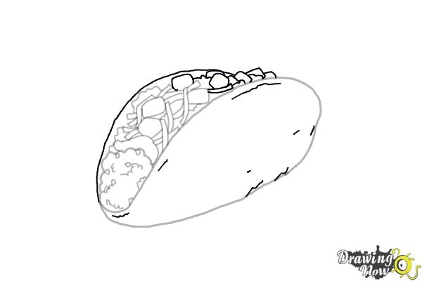 How to draw a taco