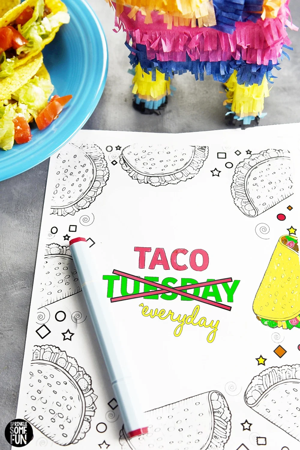 Free funny taco quotes coloring pages â sprinkle some fun