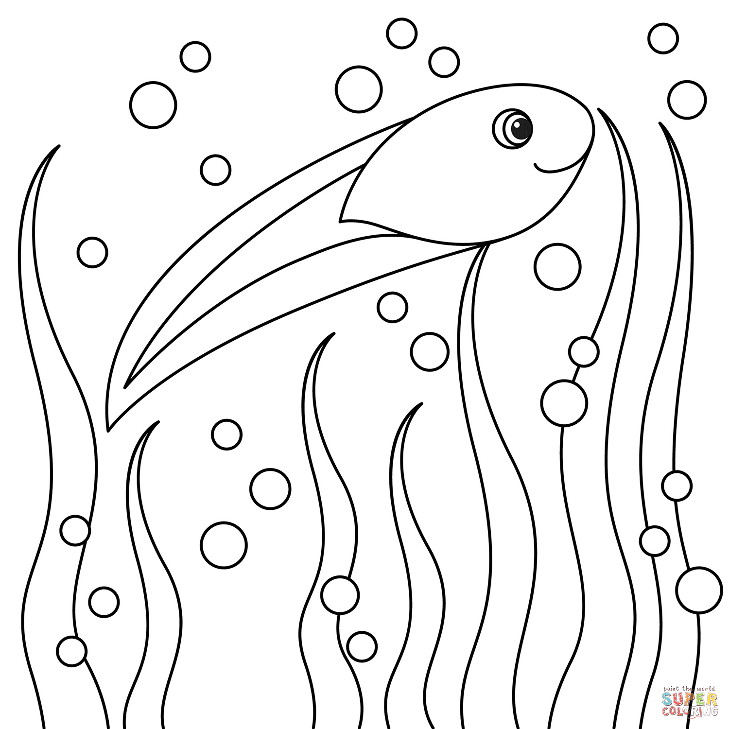 Cute tadpole coloring page free printable coloring pages