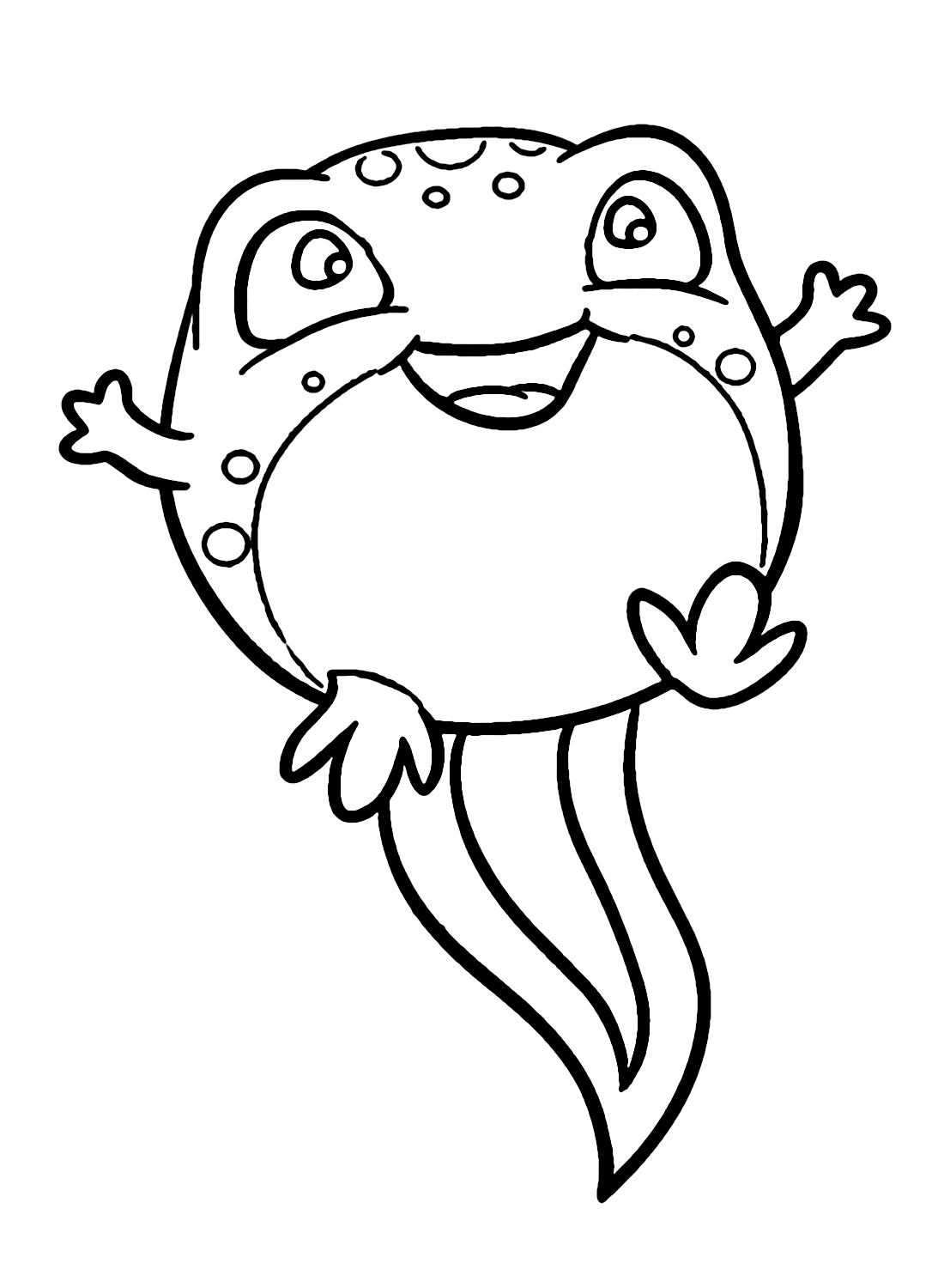 Tadpole coloring pages printable for free download