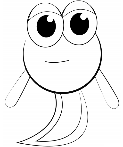 Tadpole coloring pages